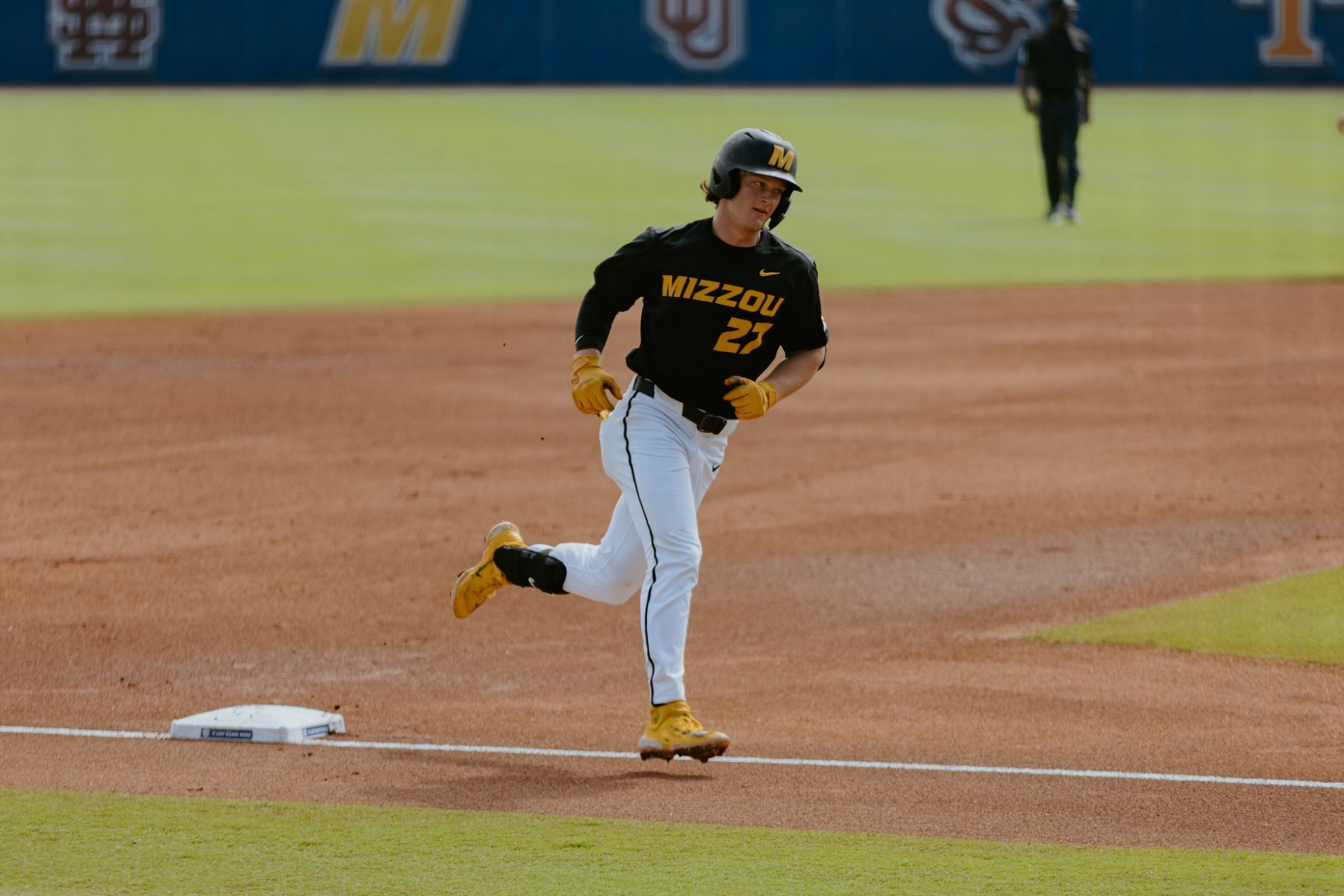 Kam Durnin rounds third base after a home run at the SEC Tournament versus No. 16 Mississippi State on May 20, 2026